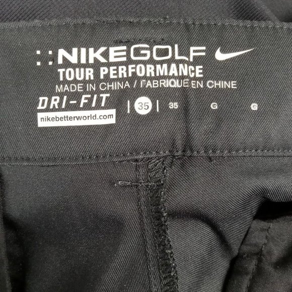 Nike Golf Shorts Mens Size 35 Black Tour Performance Drift Dri-Fit Athleisure - Picture 6 of 8
